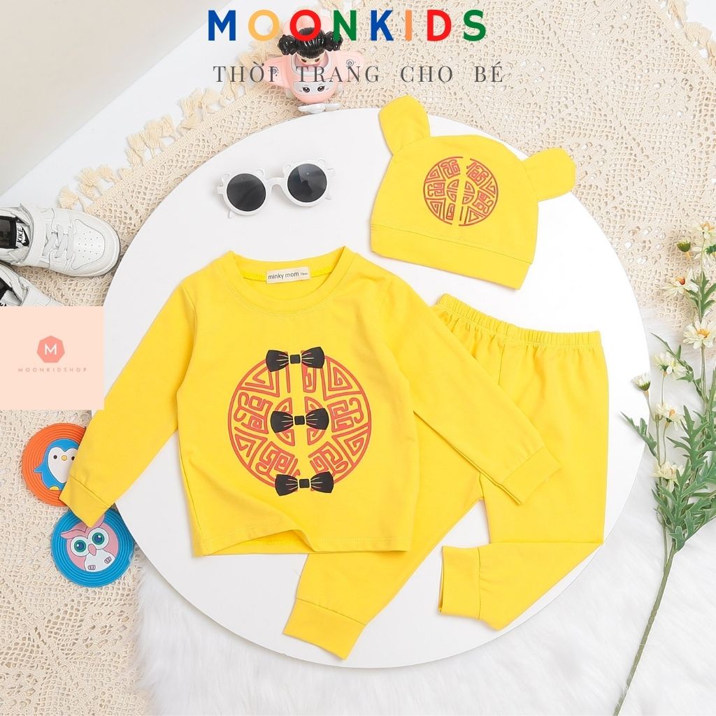 Bộ Đồ MINKY MOM TẾT Dài Tay Cho Bé☃️TẾT 2022☃️vải cotton 100%,Dành Cho Bé Trai,bé gái từ 4-16kg,có sẵn SLL