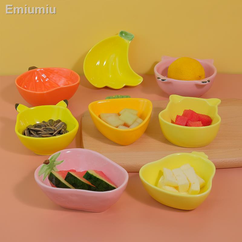 ☸✶Thực phẩm bổ sung cho trẻ em bát sứ phim hoạt hình trái cây ăn nhẹ salad món ăn nhẹ hương vị đĩa