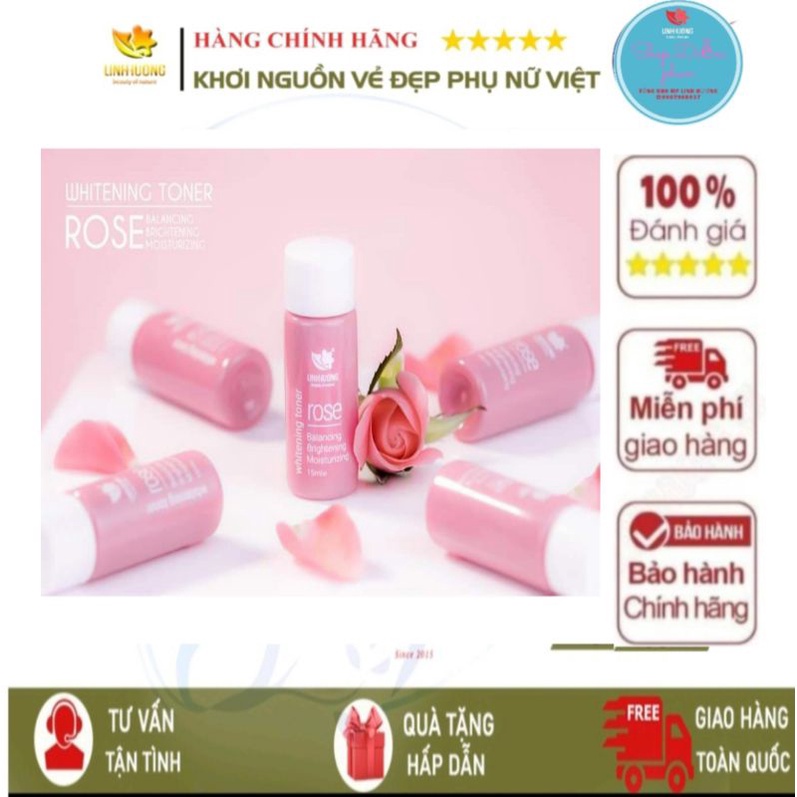 Nước hoa hồng linh hương 10ml-sạch da kềm dầu,cân bằng độ ẩm cho da