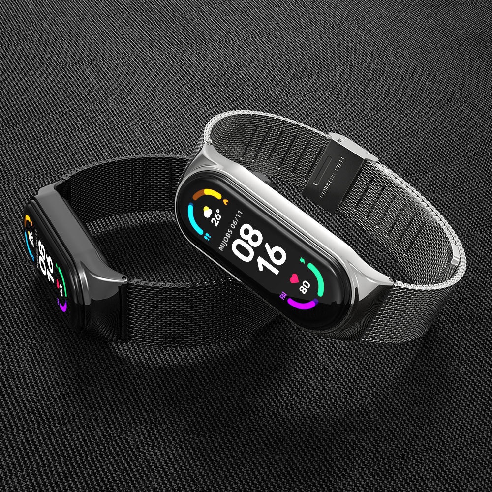 Dây Đeo Thay Thế Chất Liệu Thép Không Gỉ Dạng Lưới Thời Trang Cho xiaomi mi band 7 7