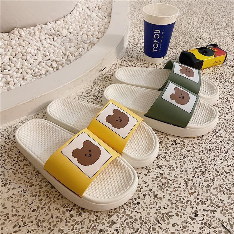 Dép Quai Ngang Mặt Gấu Kutee Đế Cực Êm ( 3 Màu ) - BUMBI