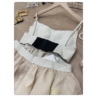 ĐẦM MAXI KHOÉT EO 2 DÂY HOẠ TIẾT