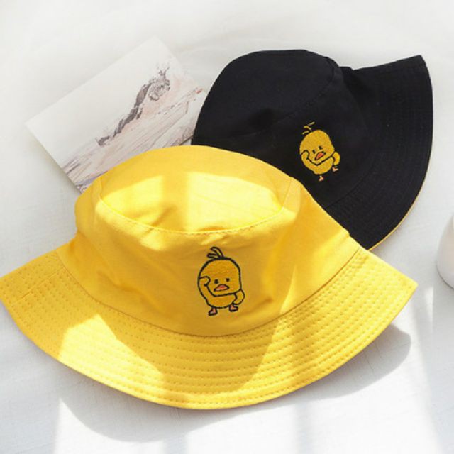 Nón Bucket vành tròn hoạ tiết Con Vịt phong cách Ulzzang form unisex cho nam và nữ - B6