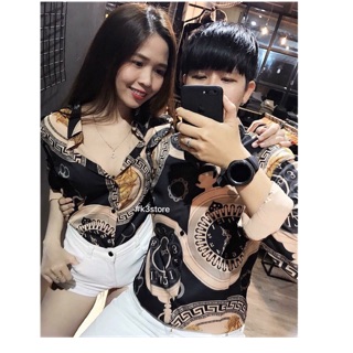 Áo sơ mi cặp 3d phi lụa hot nhất 2018 ms451
