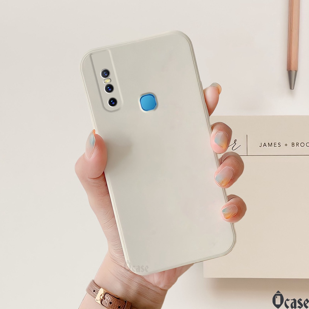 Ốp lưng Vivo V15 / V15 Pro in hình gấu cạnh viền vuông có bảo vệ camera