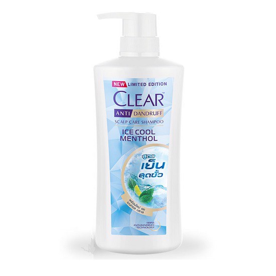 Dầu gội Clear Thái Lan 450ml bạc hà tươi mát ngừa gàu