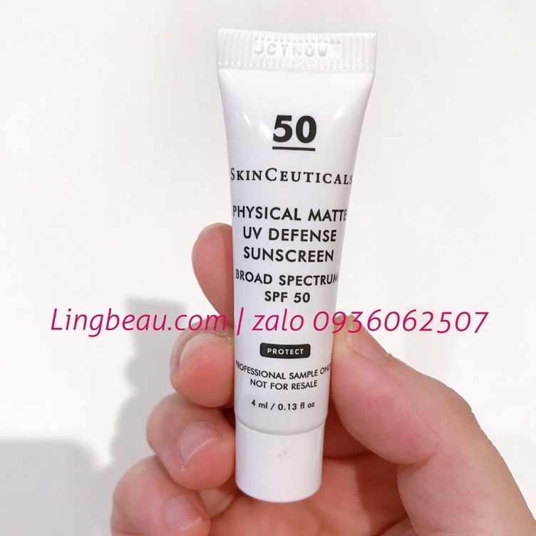 Mini - Date 10/2021 - Kem chống nắng kiềm dầu Skinceuticals Physical Matte UV Defense Sunscreen SPF 50 (4ml)