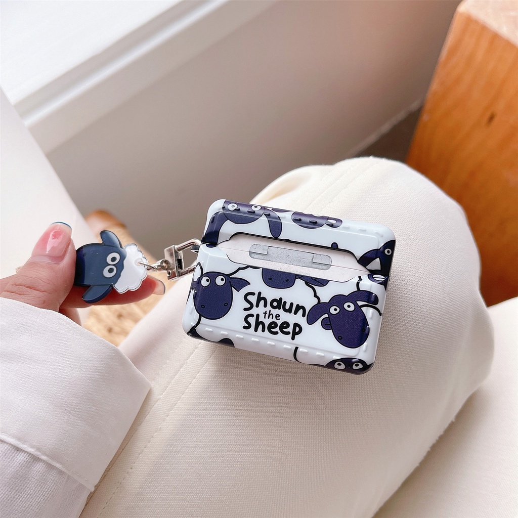 Vỏ Bảo Vệ Hộp Sạc Tai Nghe Bluetooth AirPods 1 2 pro 3 2021 gen3 Bằng Silicon Tpu Mềm Hình Chú Cừu Hoạt Hình Chống Rơi