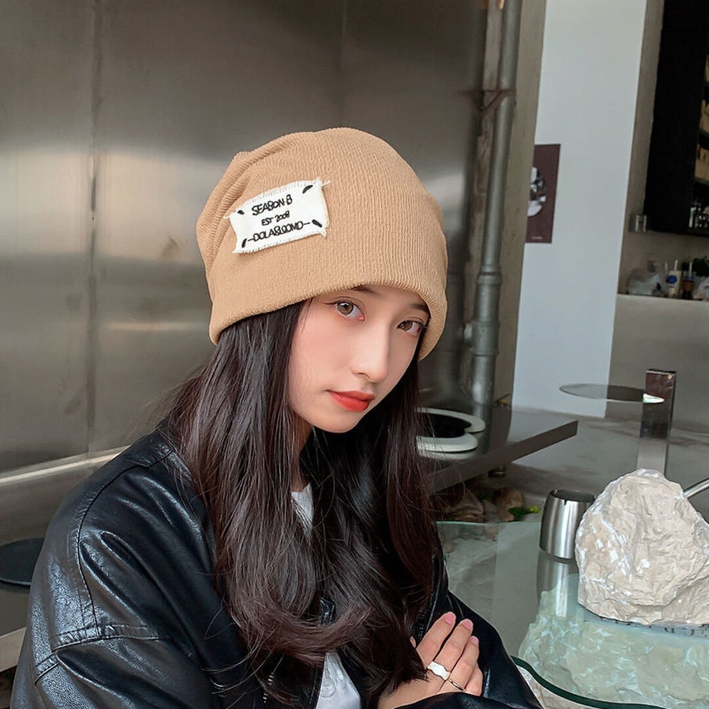 Mũ len nữ trùm đầu YOLA shop Mũ len hàn quốc dệt kim giữ ấm thu đông se lạnh năng động cá tính MULE.001