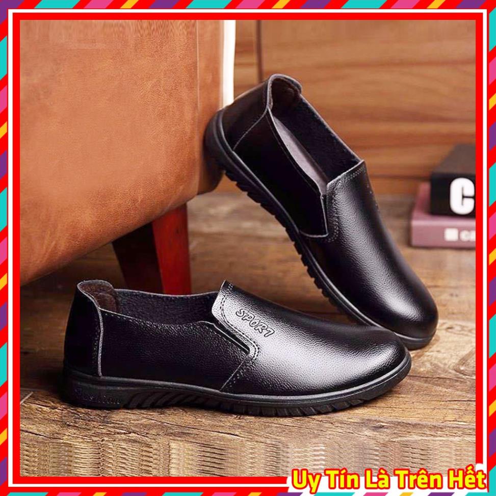 Giày Da Lười Nam Chống Thấm Nước, Giầy Công Sở Thời Trang Hàn Quốc Đẹp, Cao Cấp Dùng Đi Làm, Đi Chơi Và Du Lịch 👞