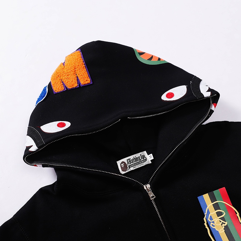 Áo hoodie cotton unisex in hoạ tiết phong cách BAPE thời trang
