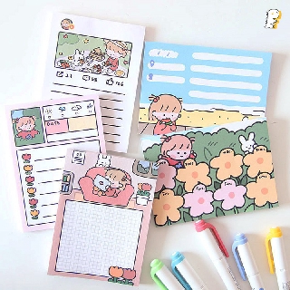 [Hàng có sẵn] Giấy note Cô bé và thỏ trắng