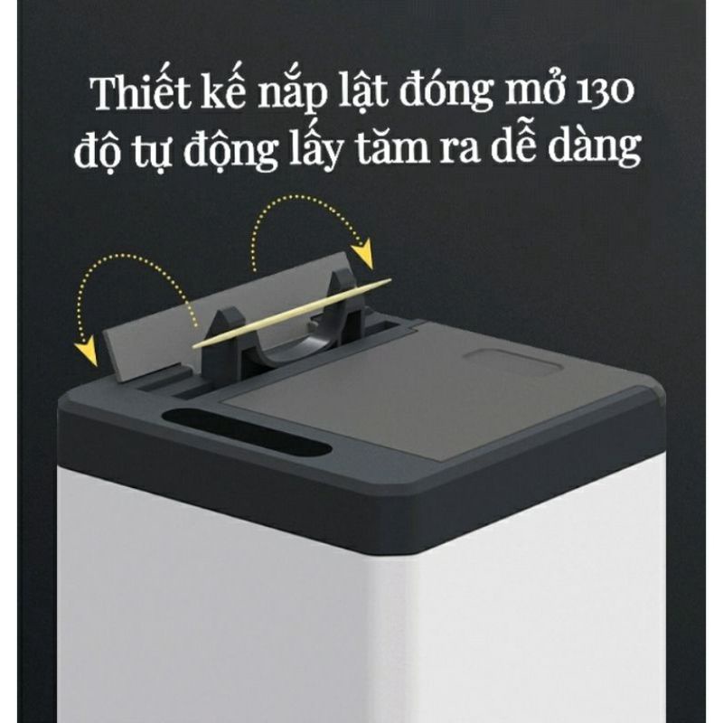 Hộp để tăm thông minh cảm biến hồng ngoại, tự động lấy tăm tự đông