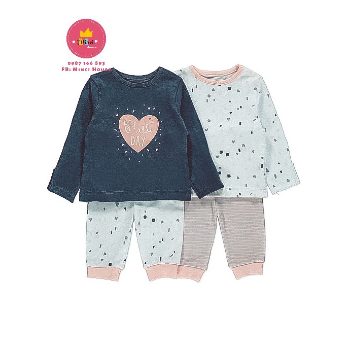 Hàng Auth nhập khẩu - Set quần áo pijama cao cấp dành cho bé unisex