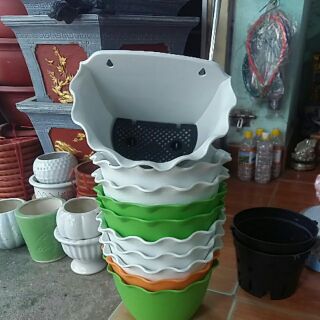 Chậu ốp tường dài 25cm rộng 14cm cao 15cm