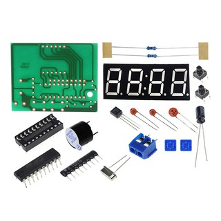 Bộ dụng cụ tự làm AT89C2051 Đồng hồ điện tử Ống kỹ thuật số Màn hình LED 4 bit Bộ phận và linh kiện mô-đun điện tử DC 3V-6V