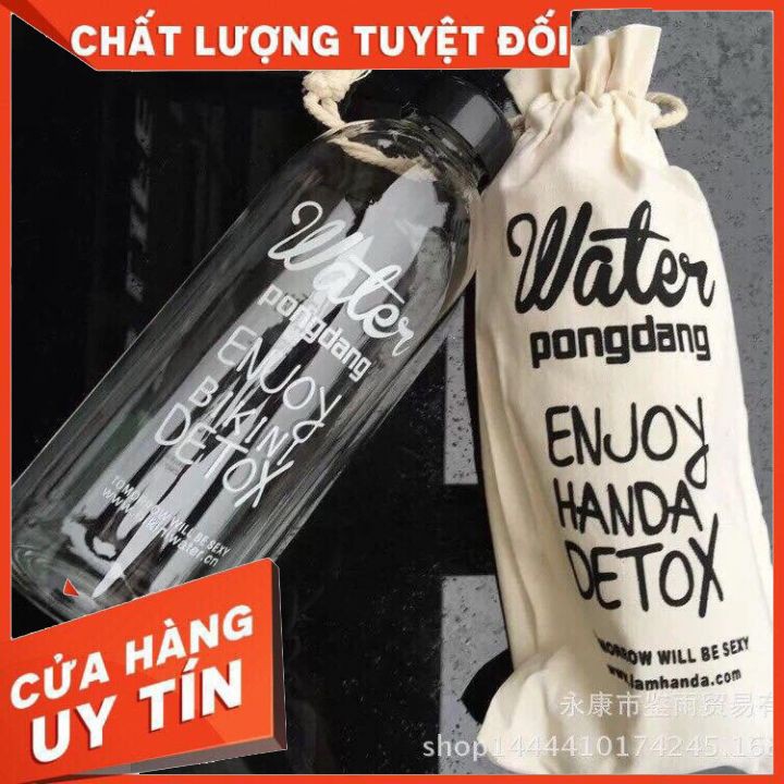 Bình Nước Detox đẹp " Water Pongdang" 1000ml - Kèm 1 Túi Vải | BigBuy360 - bigbuy360.vn