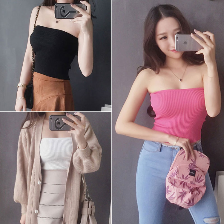 Áo Ống Dệt Kim Co Giãn Gợi Cảm Cho Nữ | BigBuy360 - bigbuy360.vn