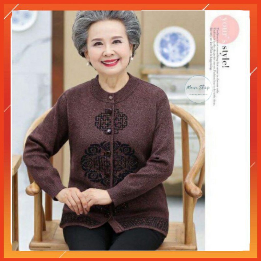 Áo Khoác Len Cho Bà Cho Mẹ, Áo Len Cho Người Cao Tuổi.