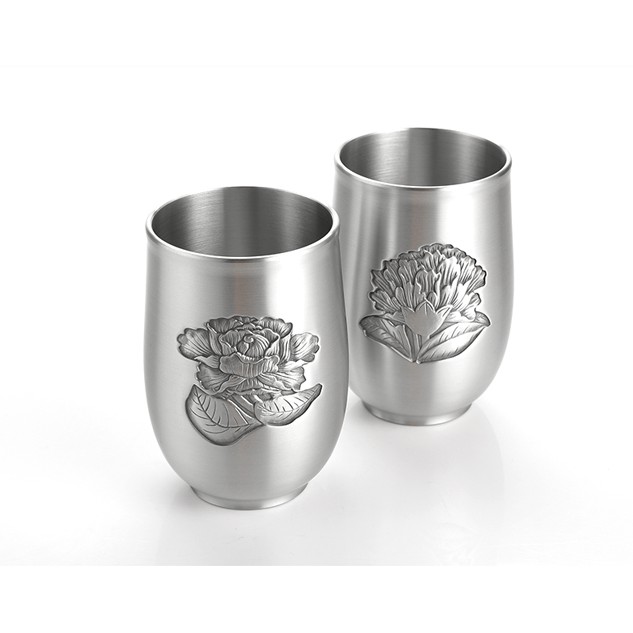 CỐC BẠC HOÀNG GIA ĐIÊU KHẮC HOA VĂN ( hàng order)