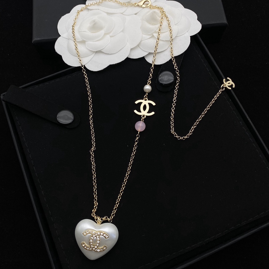Giá/dây Chuyền/Vòng Tay/Dây Chuyền Mặt Logo Trái Tim Logo Chữ C Đính Ngọc Trai Thời Trang Cho Nữ