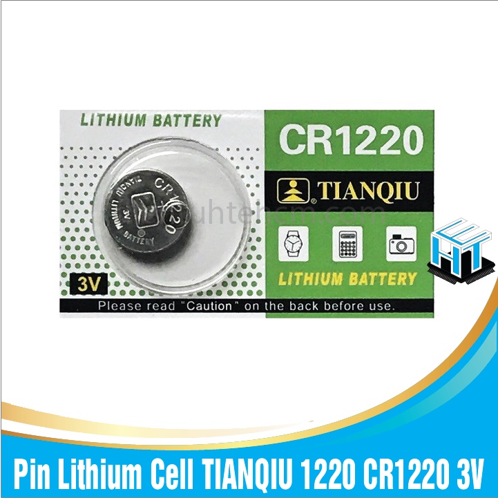 Pin Lithium Cell TIANQIU 1220 CR1220 3V (Trong vỉ)