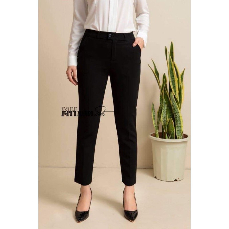 [ Thanh lý] quần âu mango chất đẹp dáng xuông/quần vải xếp ly | BigBuy360 - bigbuy360.vn