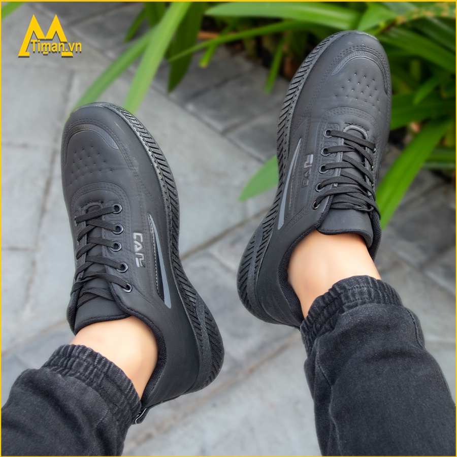 Giày thể thao nam màu đen sneaker cổ cao chất liệu da đế cao cao cấp độn đế đẹp bảo hành 1 năm SN11 TIMAN
