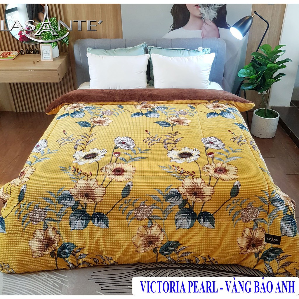 Chăn lông cừu Pháp Lasante - Dòng Victoria Pearl cỡ giường đơn và giường đôi