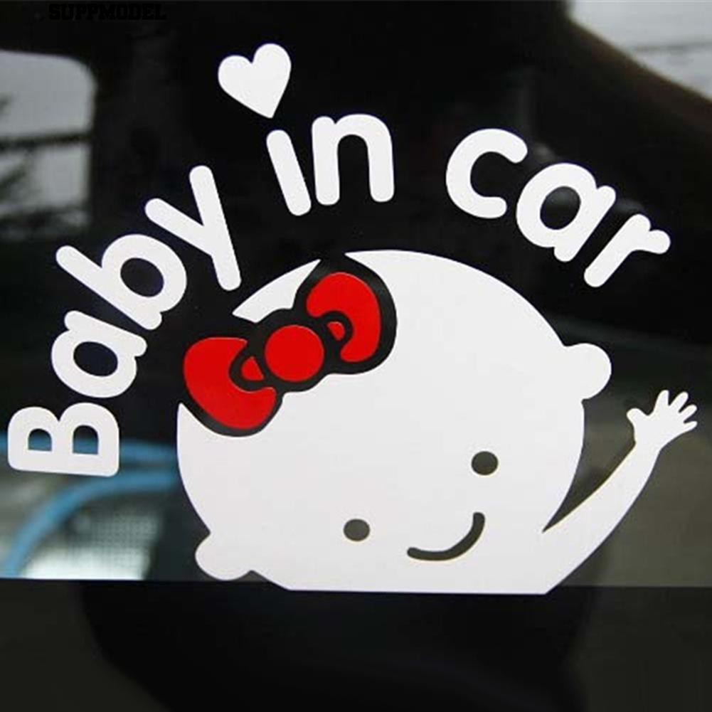 Decal dán trang trí in chữ Baby in Car cho xe hơi