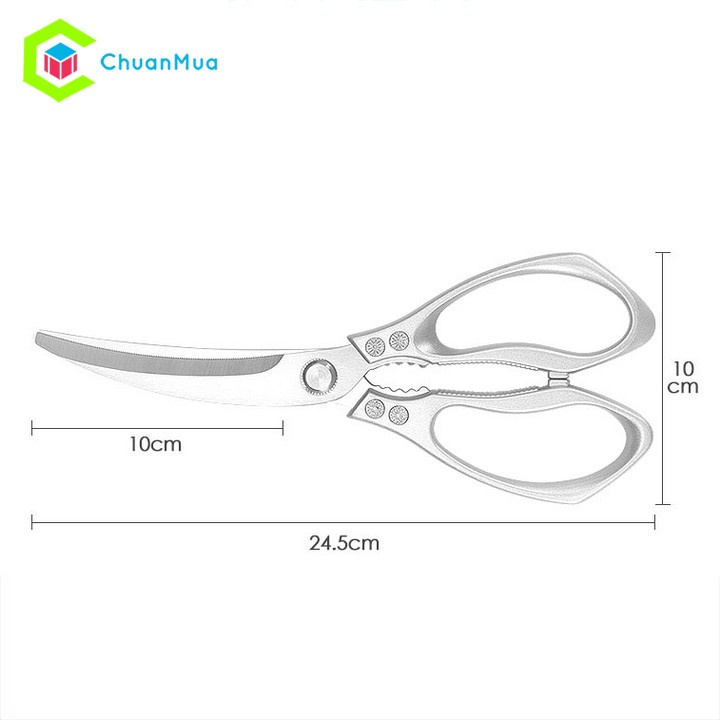 Kéo Cắt Gà Thực Phẩm Đa Năng Thiết Kế Mũi Cong