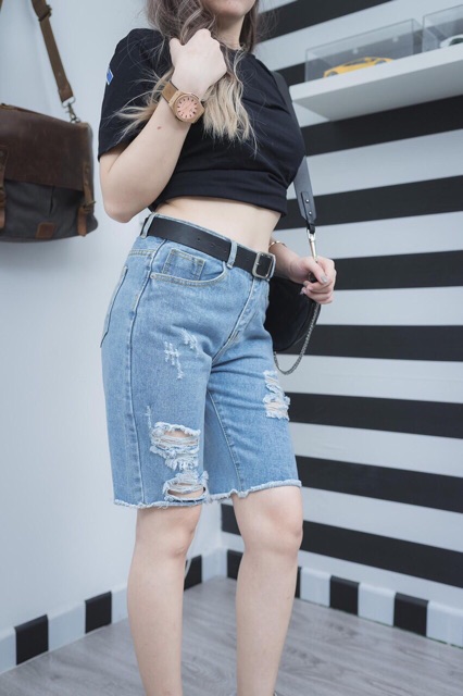 ��Jeans Ngố Nữ Rách Nhiều 3