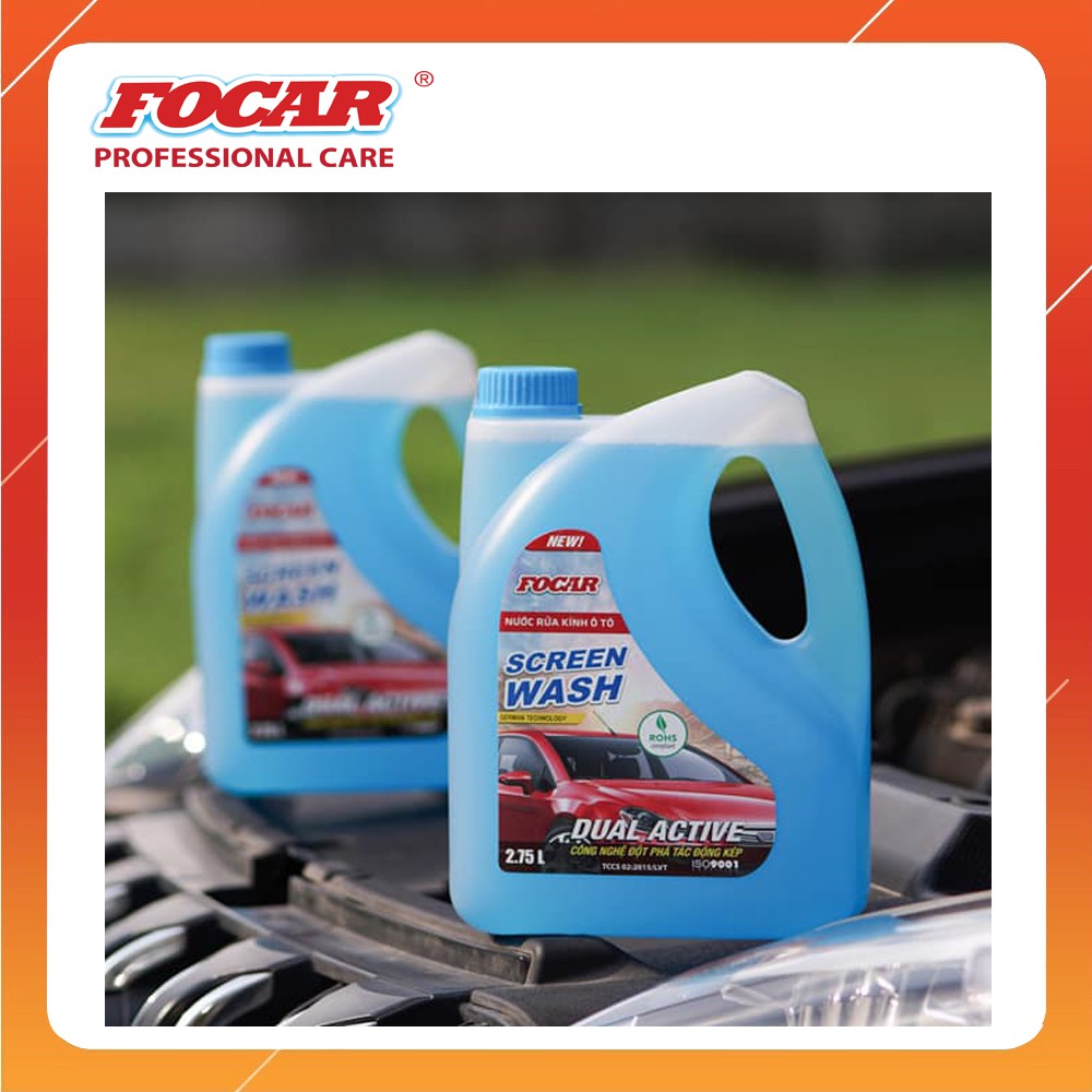 Nước rửa kính ô tô Focar 2.75L - Nước rửa kính xe hơi, nước lau kính, nước đổ kính ô tô chuẩn ROHS
