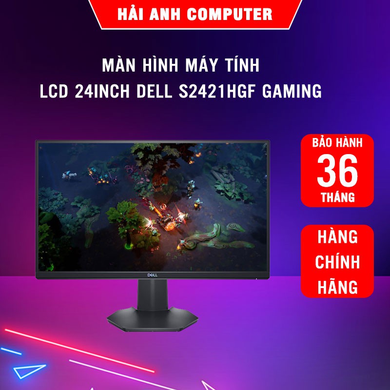 Màn hình máy tính chơi game LCD 24"  Dell S2421HGF | Màn hình phẳng - Tấm nền IPS - Tần số quét 144Hz - Hàng chính hãng