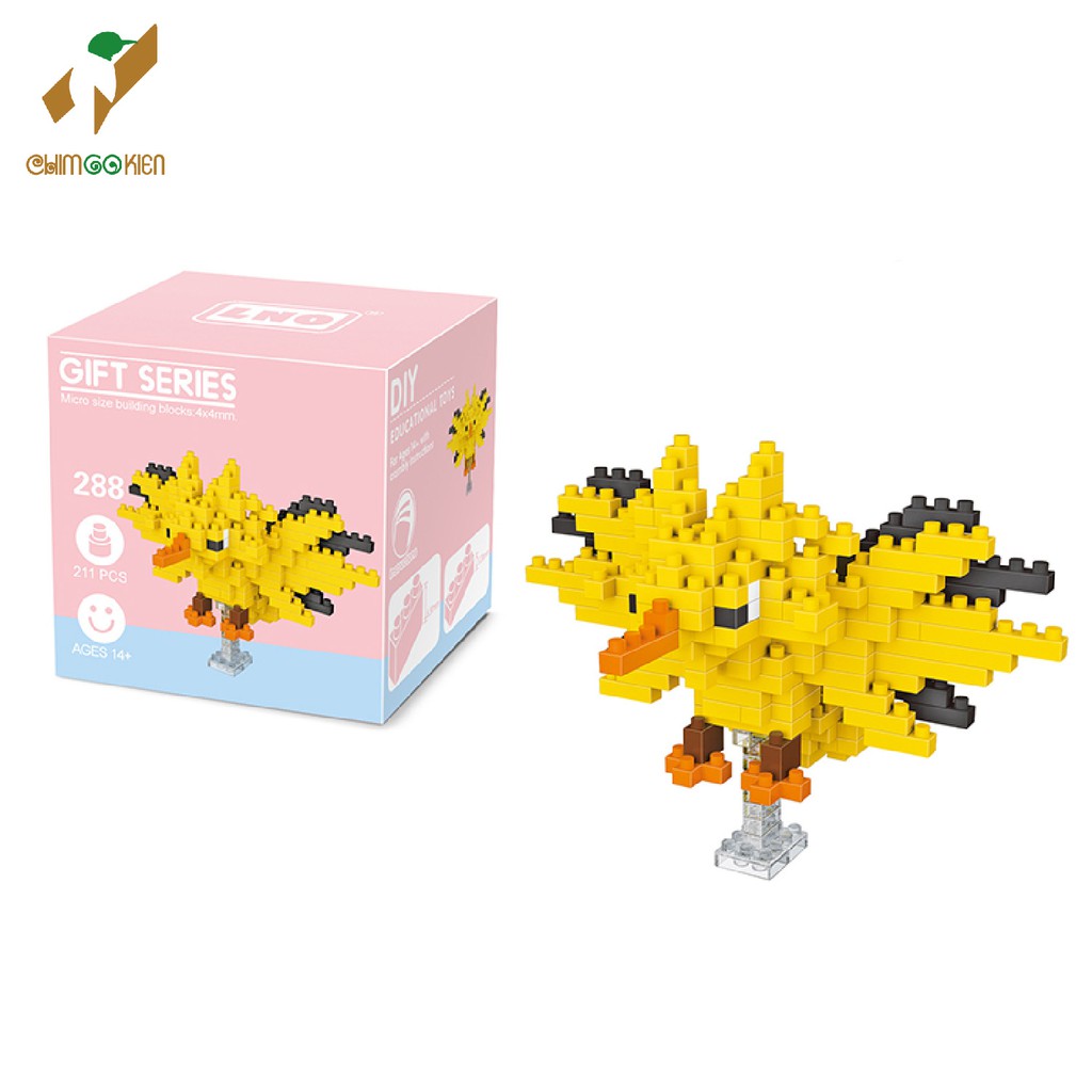 Đồ chơi xếp hình nhân vật Pokemon chim huyền thoại