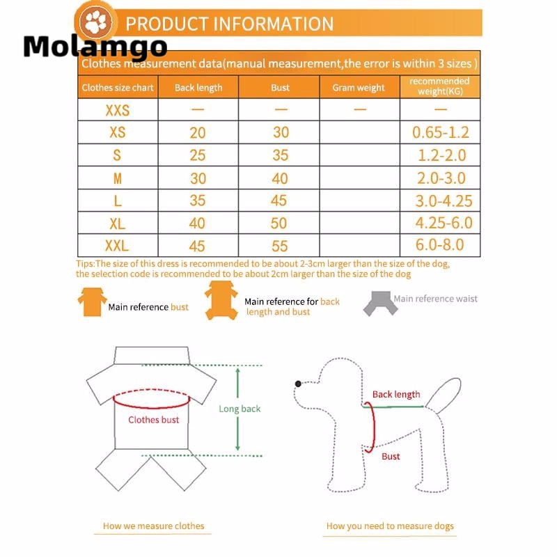 MOLAMGO  Áo cho thú cưng thiết kế in họa tiết hoạt hình dễ thương