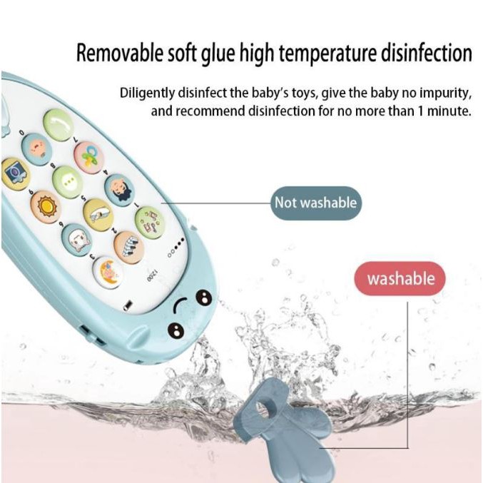 Điện thoại di động đồ chơi đa năng an toàn hỗ trợ giáo dục song ngữ cho trẻ em