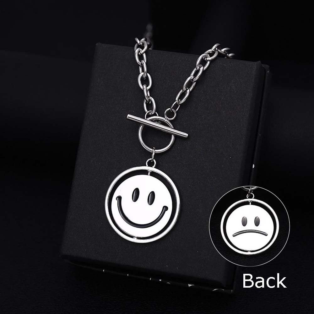 Vòng Cổ Choker Mặt Hình Mặt Cười Phong Cách Hip Hop Thời Trang Cho Nam