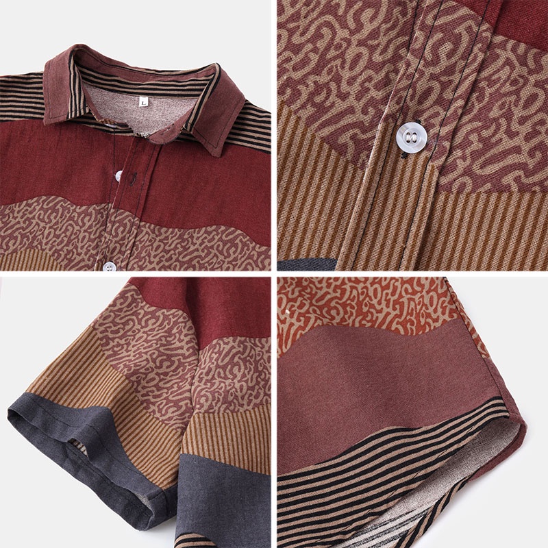 Áo Sơ Mi Ngắn Tay In Họa Tiết Thời Trang Dành Cho Nam