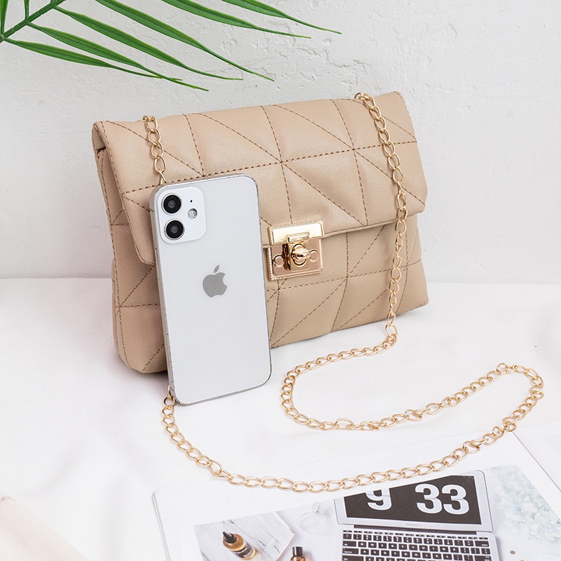 Túi Xách Dáng Vuông Nhỏ Thêu Họa Tiết Đơn Giản