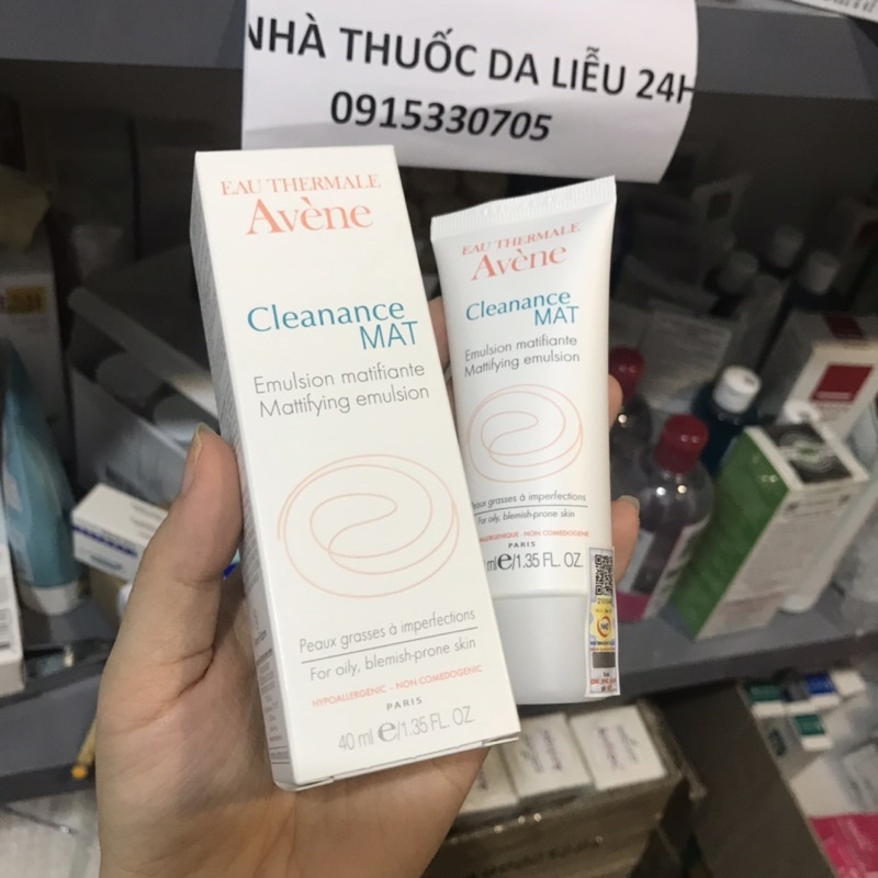 Nhũ tương giảm nhờn mụn da nhạy cảm Avene Cleanance Mat Emulsion 40ml