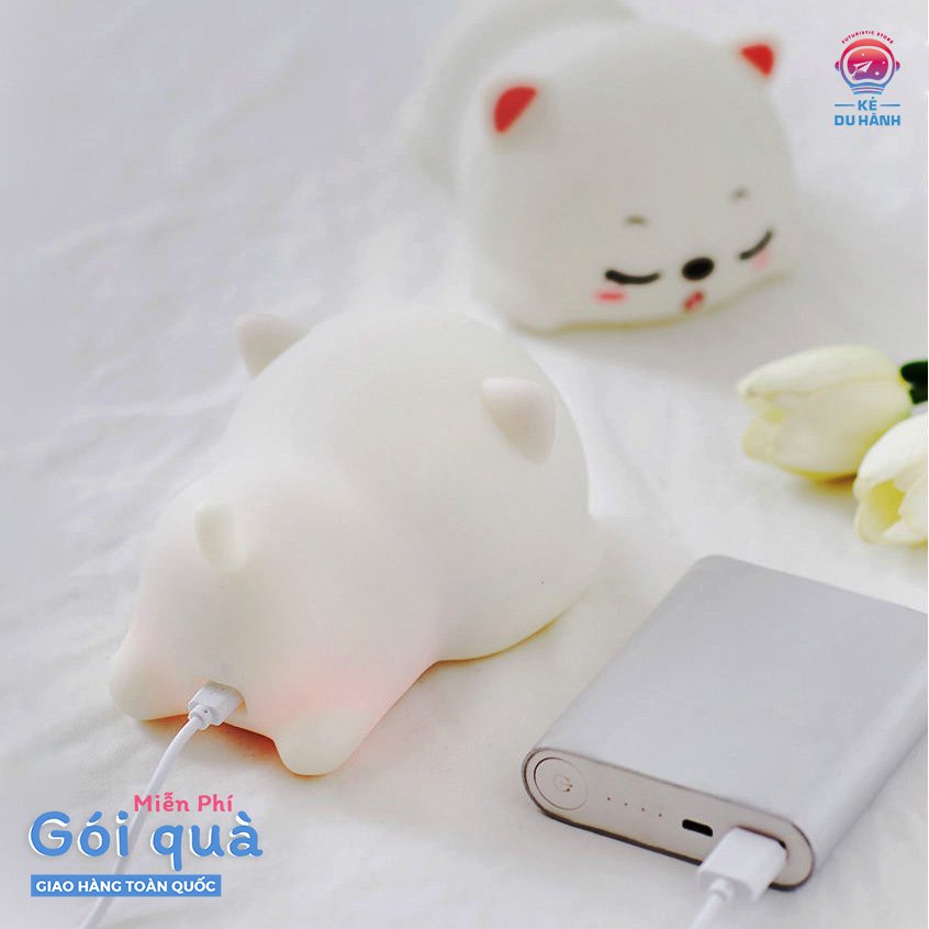 Đèn Silicon Snoring Cat Kẻ du hành
