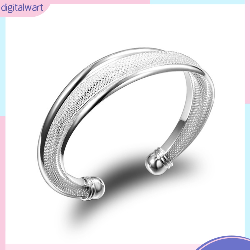 Vòng Đeo Tay Mạ Bạc Kiểu Dáng Đơn Giản Thanh Lịch Dành Cho Nữ