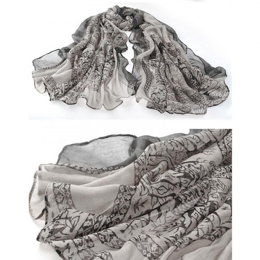 Khăn Choàng Cổ Dài Mềm Mại Phong Cách Cổ Điển Cho Nữ