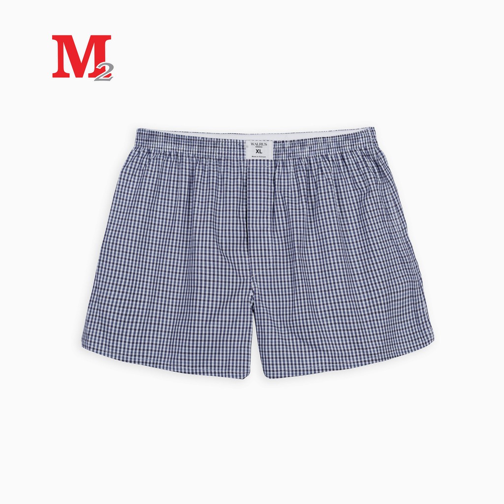 Quần đùi nam kẻ mặc nhà cotton Walrus M0200184 Thời trang M2