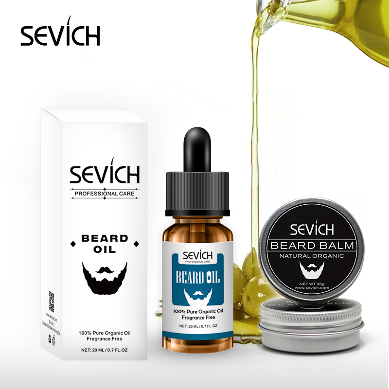Bộ Mỹ Phẩm Chăm Sóc Râu SEVICH Với Sáp Dưỡng Hữu Cơ + Tinh Dầu Kích Thích Mọc Râu 20ml Cho Nam