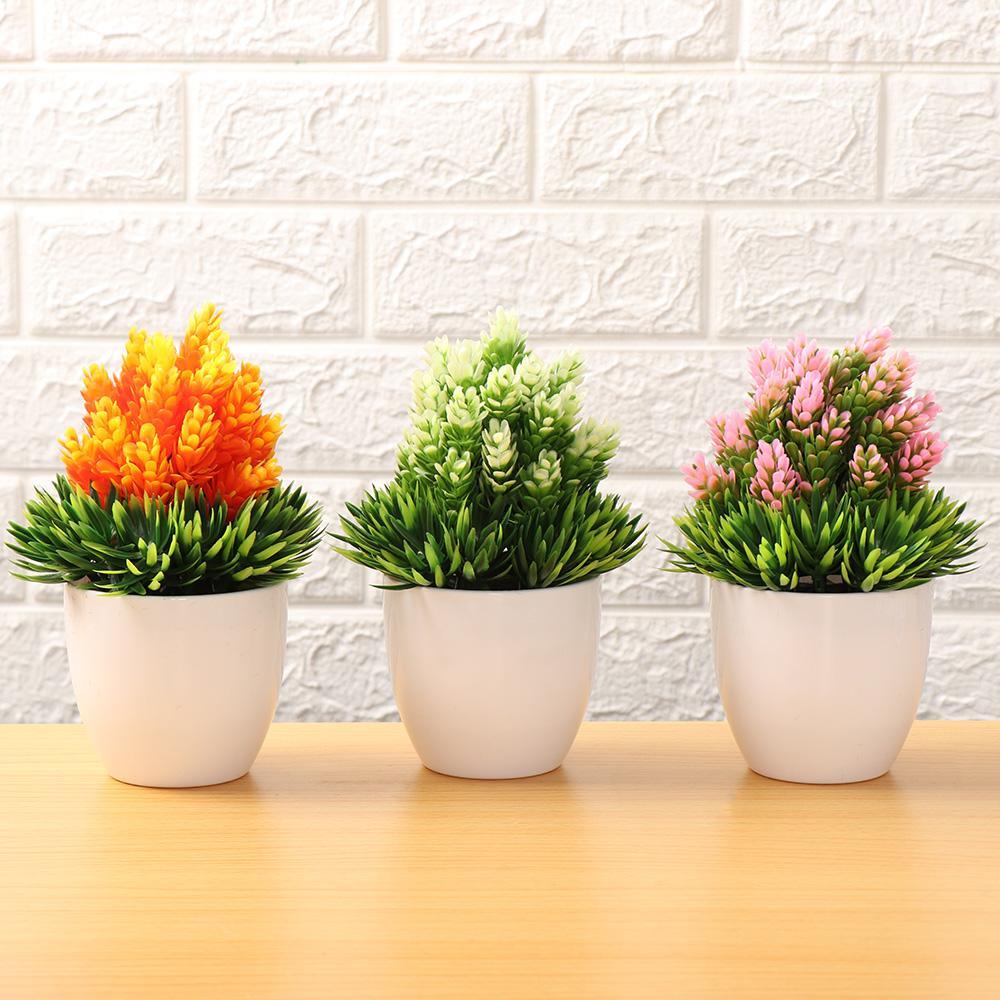 CONOPERY 1 Bộ Chậu Hoa Nhân Tạo Mini Trang Trí Nhà Cửa Dịp Giáng Sinh