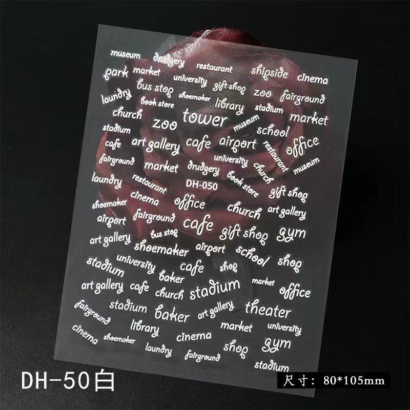 Sticker Dán Móng Chữ 3