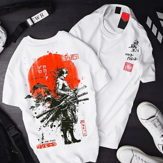 RE VÔ ĐỊCH Áo thun nam nữ One Piece ZORO ATT-01, Áo thun Anime Manga One Piece Monkey D. Luffy Unisex Nam Nữ