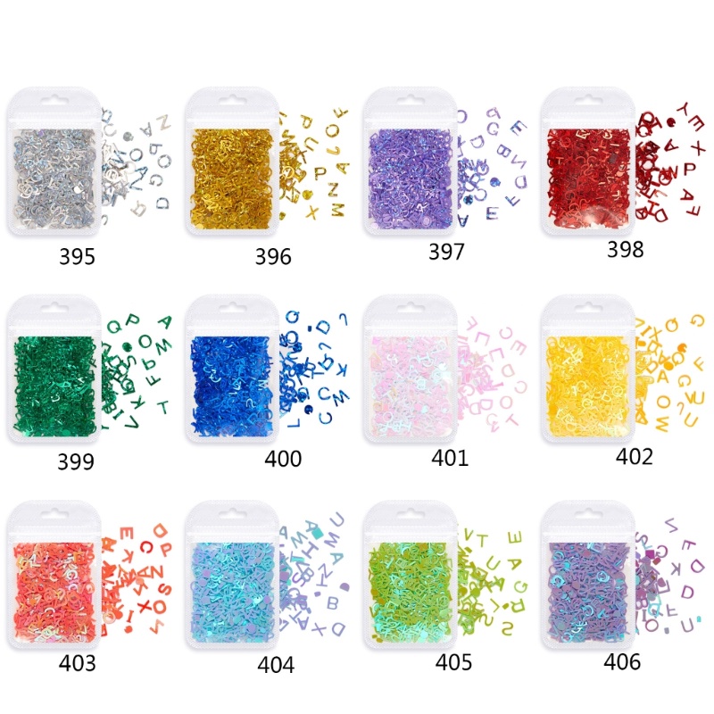 Hạt Nhựa Hình Chữ Cái Tiếng Anh Lấp Lánh Trang Trí Móng Tay Nghệ Thuật DIY